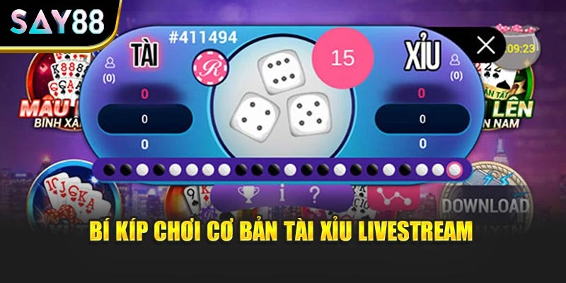 Bí kíp chơi cơ bản tài xỉu livestream