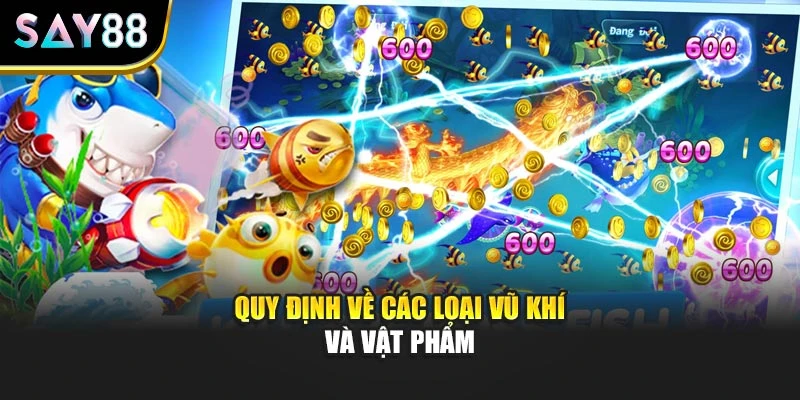 Quy định về các loại vũ khí và vật phẩm